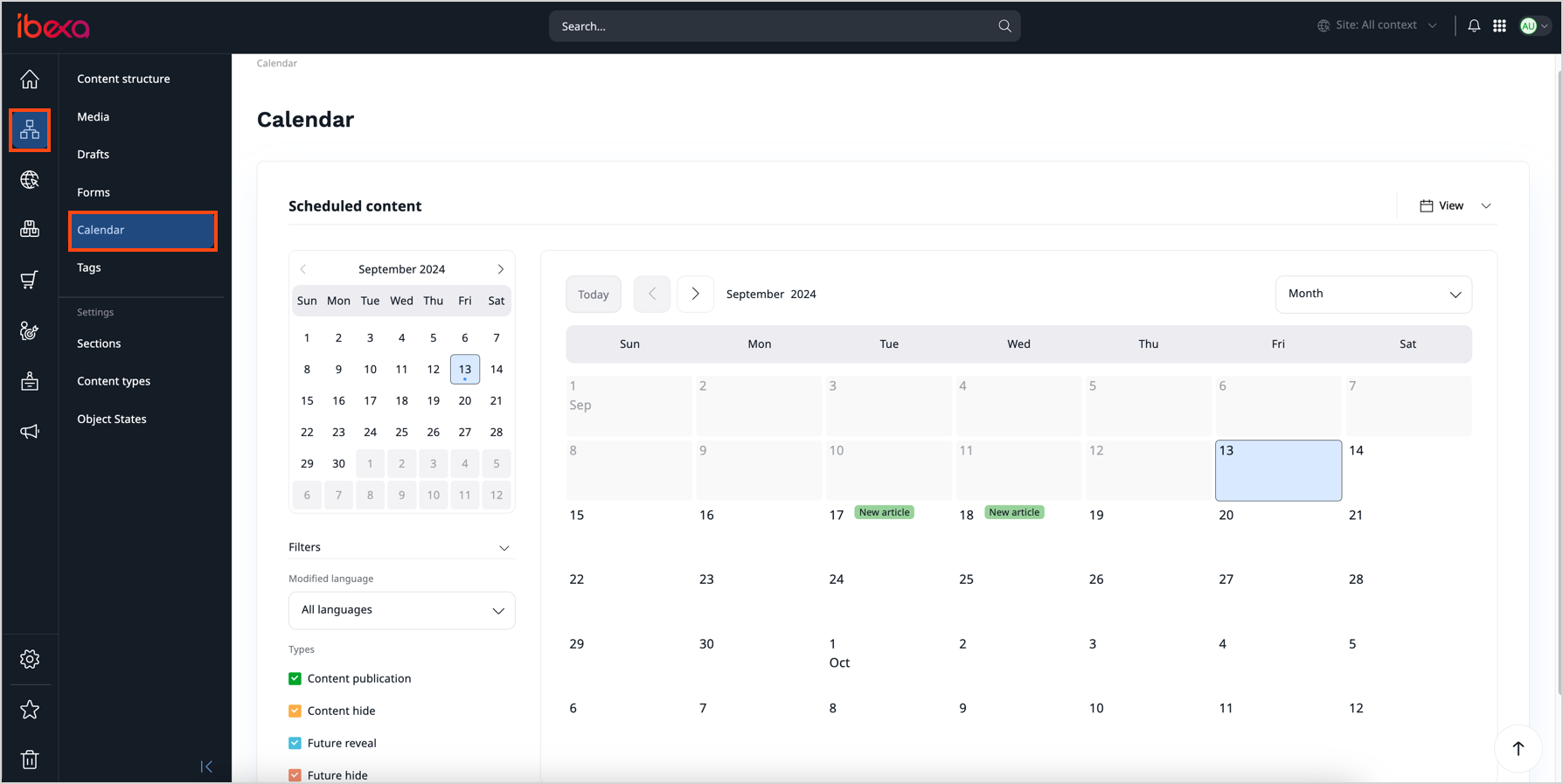 Calendar widget Calendar widget
