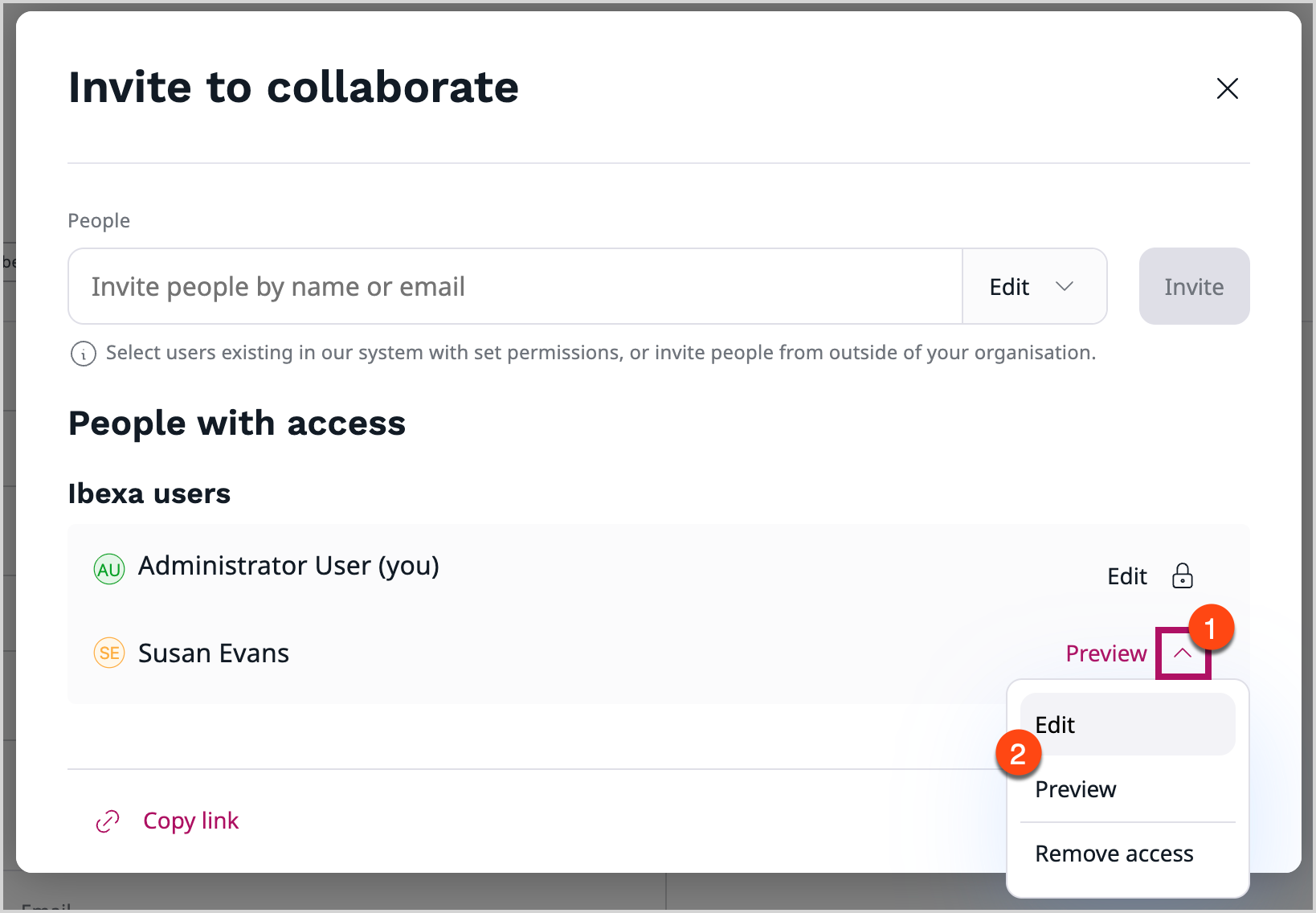 Change access